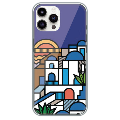 Santorini Streets - Printed Silicone Case for Apple iPhone 13 Pro Max