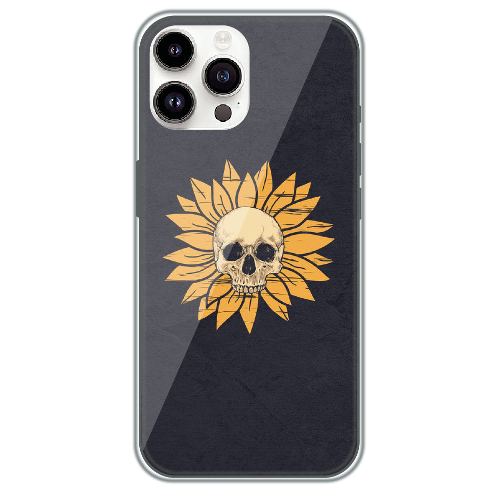 Sunflower Skull - Printed Silicone Case for Apple iPhone 13 Pro Max