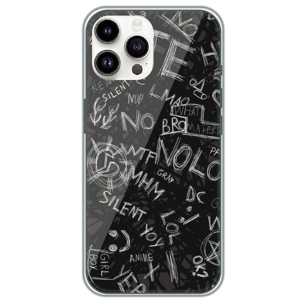 Urban Scribble Notes - Printed Silicone Case for Apple iPhone 13 Pro Max