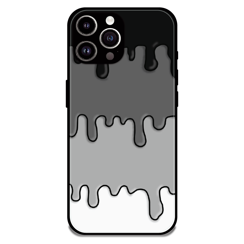 Smoky Drip Abstract - Glossy Metal Silicone Case For Apple iPhone 13 Pro Max