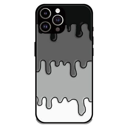Smoky Drip Abstract - Glossy Metal Silicone Case For Apple iPhone 13 Pro Max