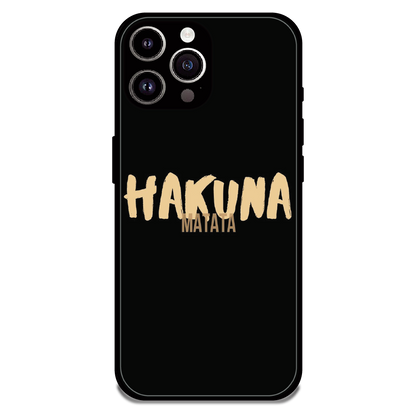 Hakuna Matata Quote - Glossy Metal Silicone Case For Apple iPhone 13 Pro Max