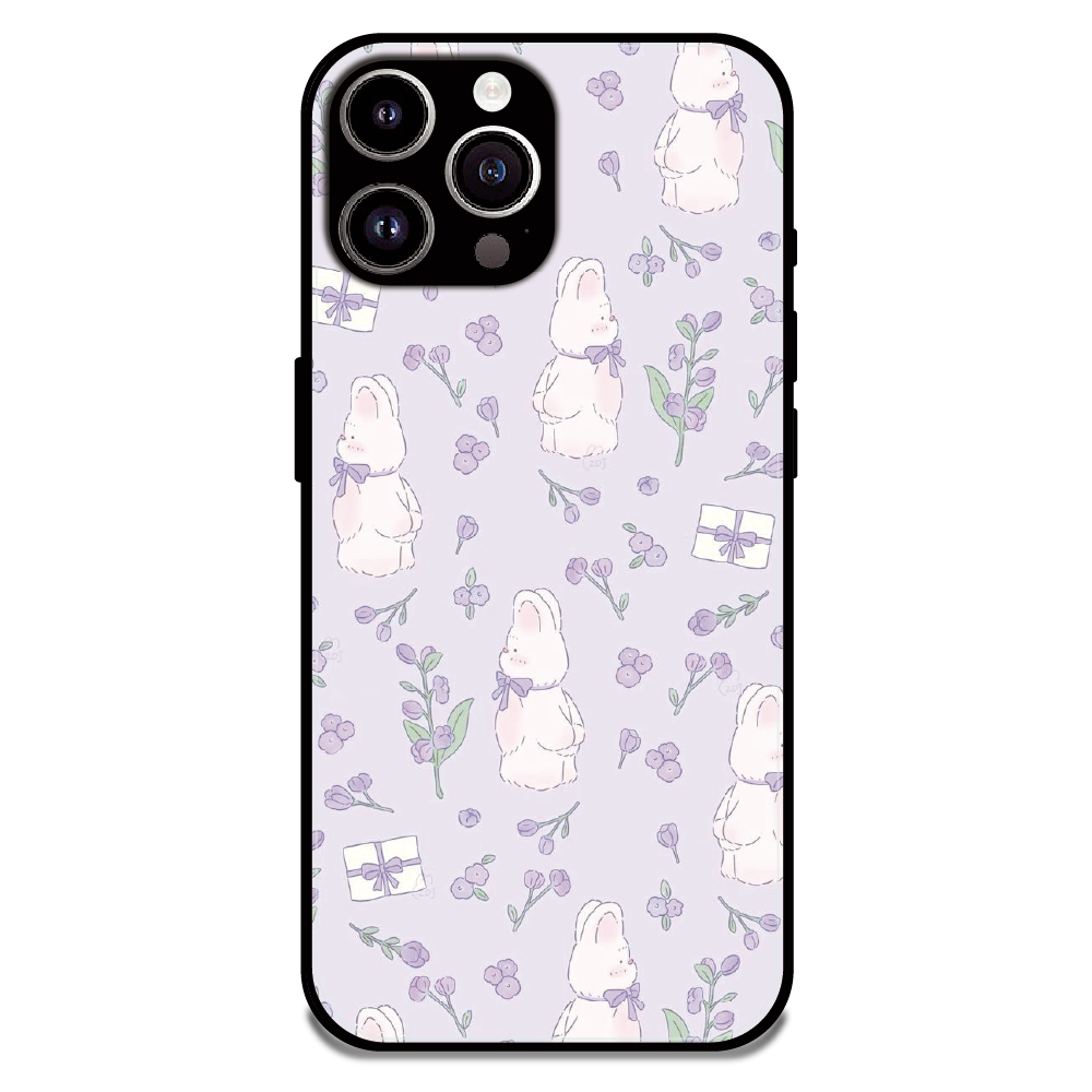 Lavender Bunny Gifts - Glossy Metal Silicone Case For Apple iPhone 13 Pro Max
