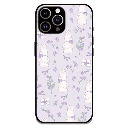 Lavender Bunny Gifts - Glossy Metal Silicone Case For Apple iPhone 13 Pro Max