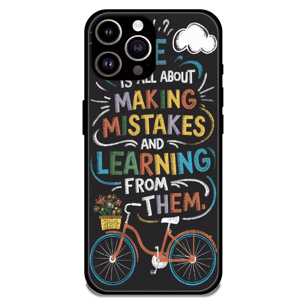 Motivational Quote Bicycle Art - Glossy Metal Silicone Case For Apple iPhone 13 Pro Max