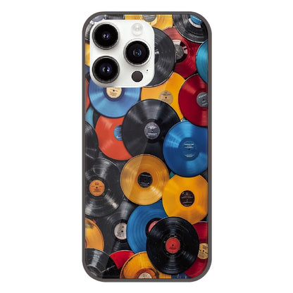 Retro Vinyl Record Pattern - Printed Silicone Case For Apple iPhone 13 Pro Max