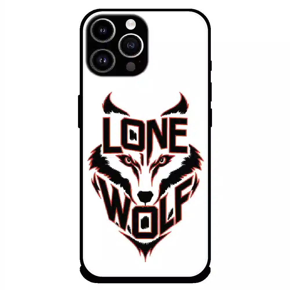 Lone Wolf Power Art - Glossy Metal Silicone Case For Apple iPhone 13 Pro Max