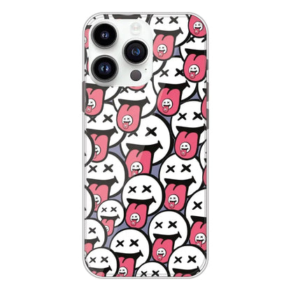 Funny Cartoon Faces - Printed Silicone Case For Apple iPhone 13 Pro Max