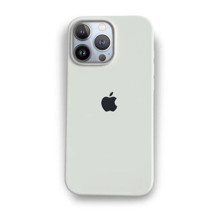 White Liquid Silicone Case For Apple iPhone 13 Pro Max