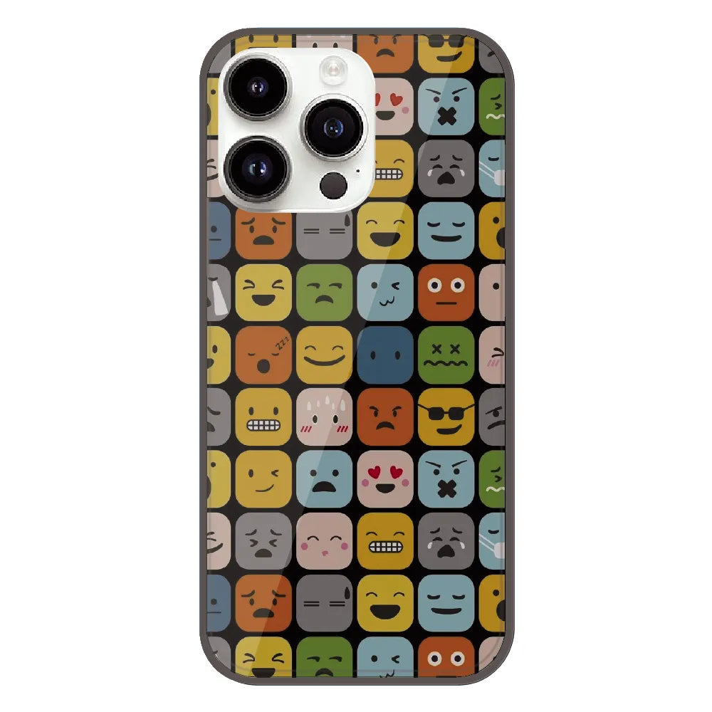 Colorful Expression Pattern - Printed Silicone Case For Apple iPhone 13 Pro Max