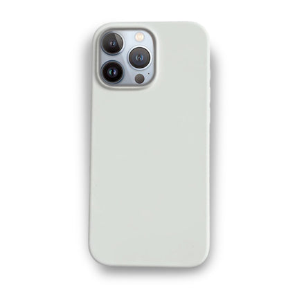 White Liquid Silicone Case For Apple iPhone Models