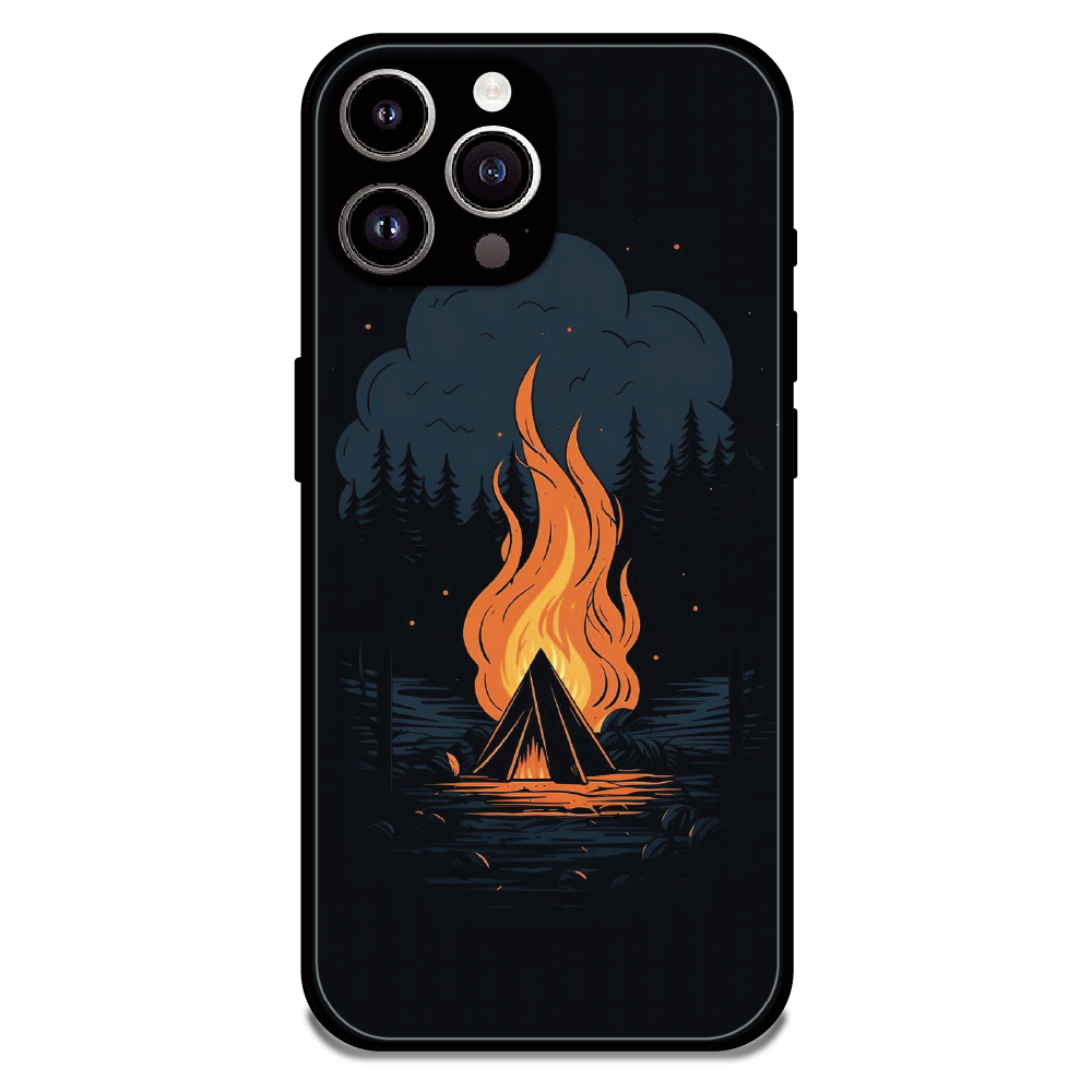 Midnight Campfire Adventure - Glossy Metal Silicone Case For Apple iPhone 13 Pro Max
