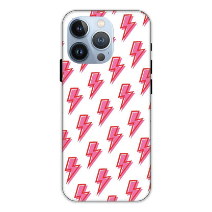 Pink Lightning Bolts Hard Case Apple iPhone 13 Pro Models