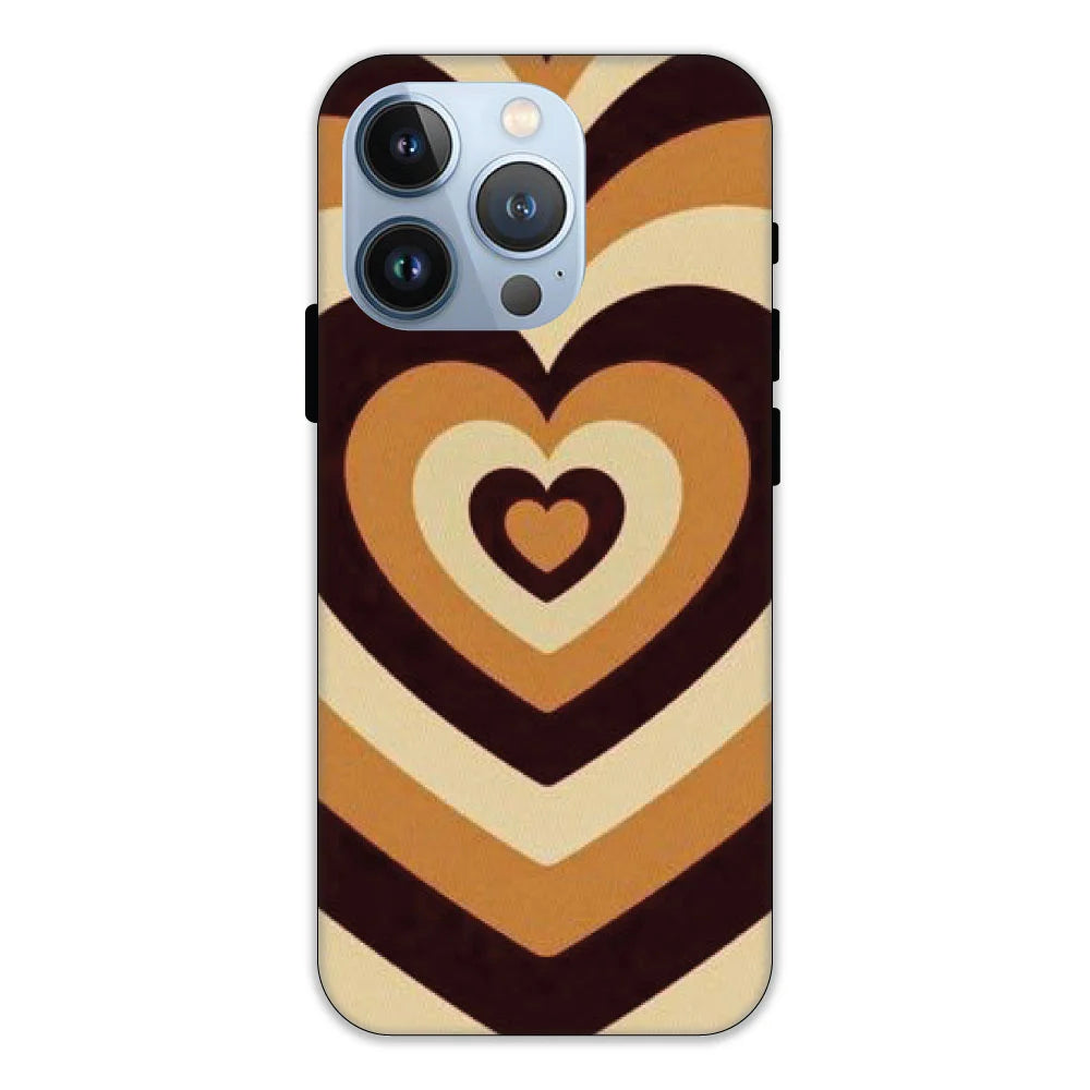 Brown Hearts Hard Case Apple IPhone 13 Pro Models