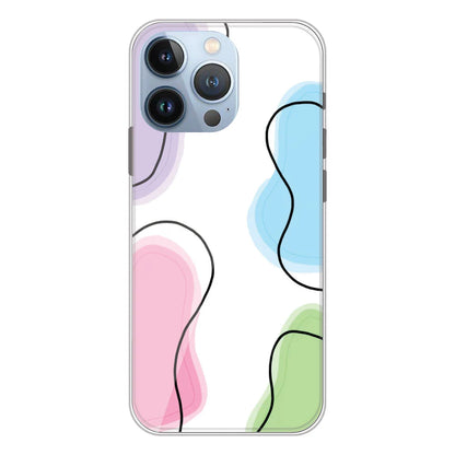 Rainbow Cow Print - Clear Printed Silicone Case For Apple iPhone Models- Apple iPhone 13 pro