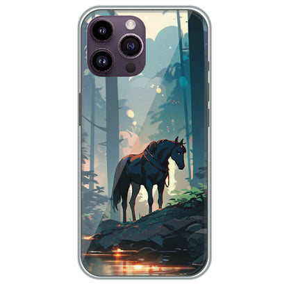Horse in the Forest - Printed Silicone Case for Apple iPhone 13 Pro