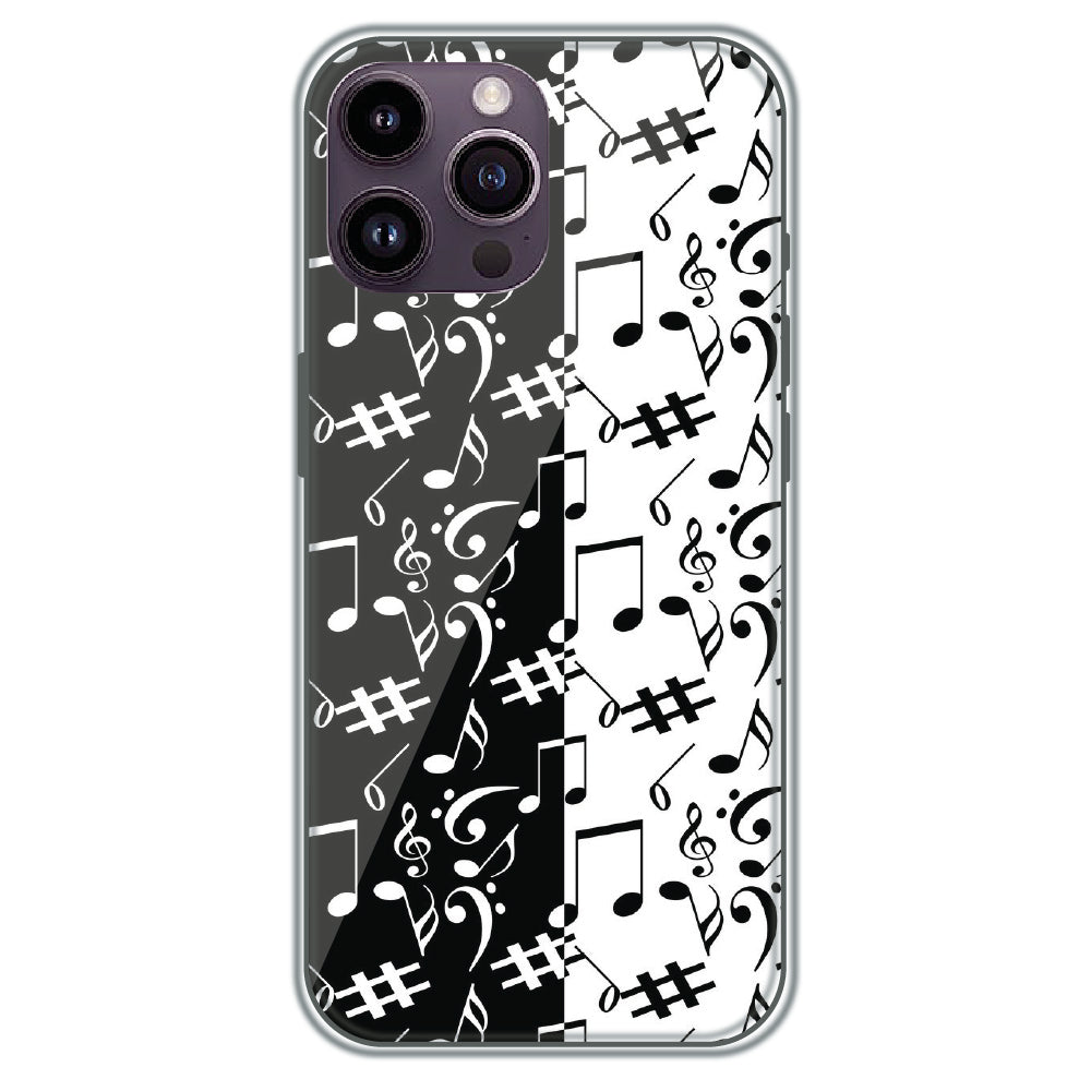 Music Notes - Printed Silicone Case for Apple iPhone 13 Pro
