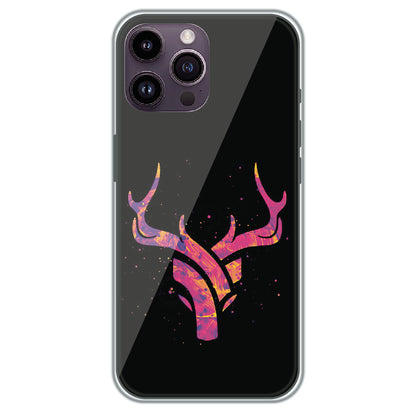Neon Deer Antlers - Printed Silicone Case for Apple iPhone 13 Pro