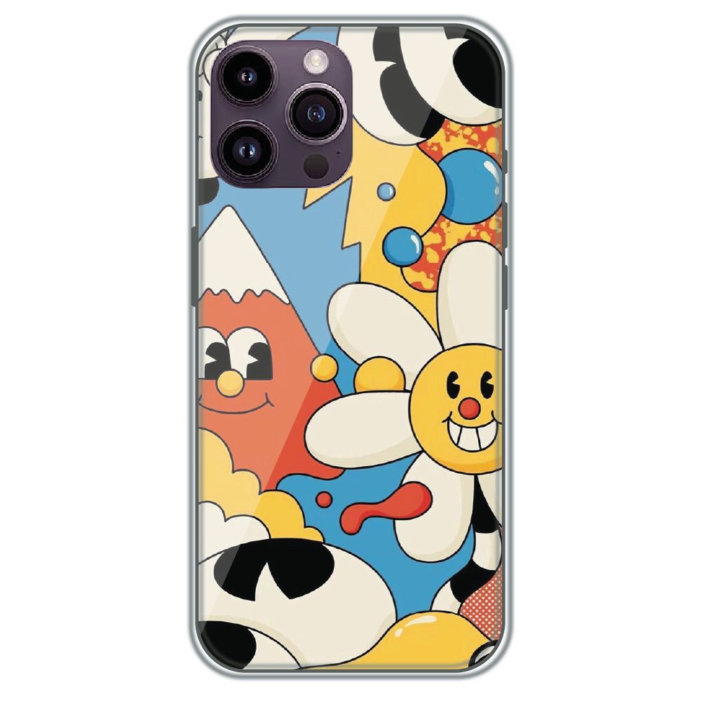 Pop Doodle Party - Printed Silicone Case for Apple iPhone 13 Pro