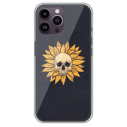 Sunflower Skull - Printed Silicone Case for Apple iPhone 13 Pro