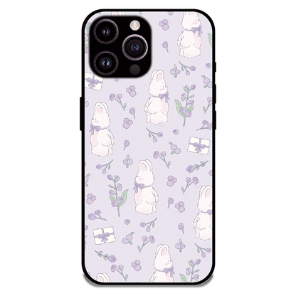 Lavender Bunny Gifts - Glossy Metal Silicone Case For Apple iPhone 13 Pro