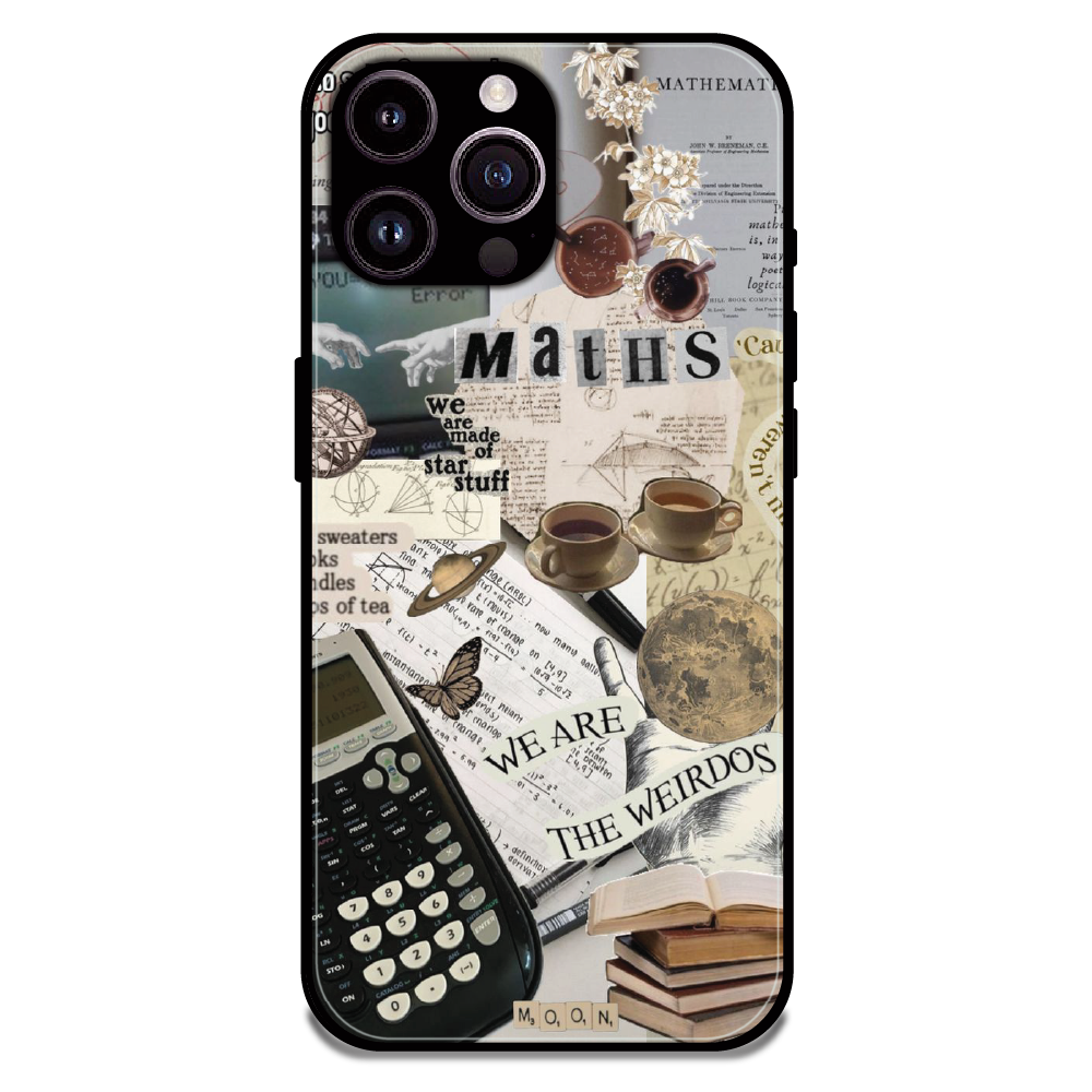 Study Vibes Maths - Glossy Metal Silicone Case For Apple iPhone 13 Pro