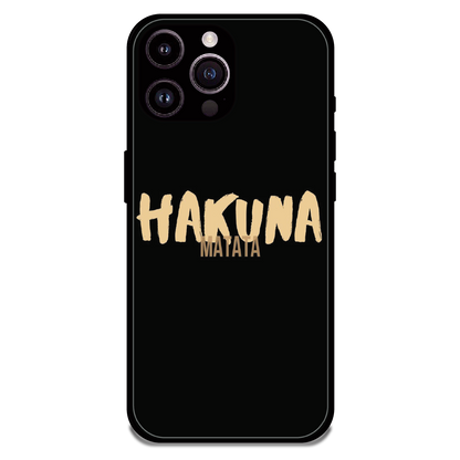 Hakuna Matata Quote - Glossy Metal Silicone Case For Apple iPhone 13 Pro