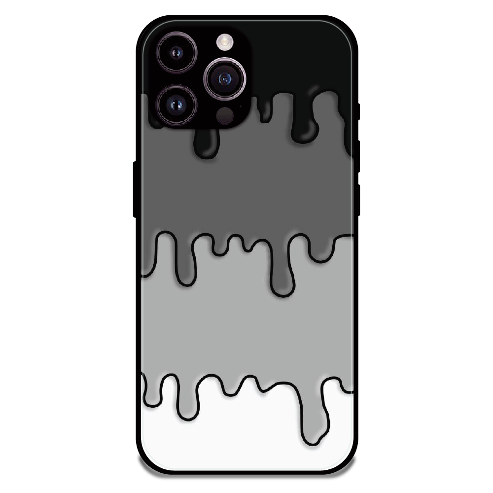 Smoky Drip Abstract - Glossy Metal Silicone Case For Apple iPhone 13 Pro