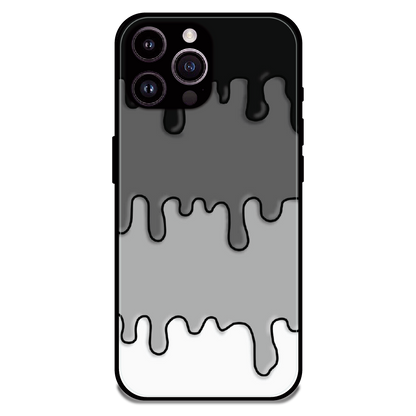 Smoky Drip Abstract - Glossy Metal Silicone Case For Apple iPhone 13 Pro