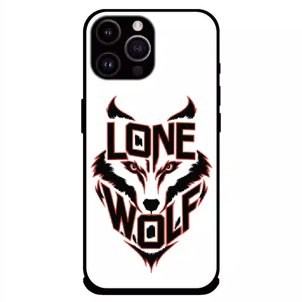 Lone Wolf Power Art - Glossy Metal Silicone Case For Apple iPhone 13 Pro