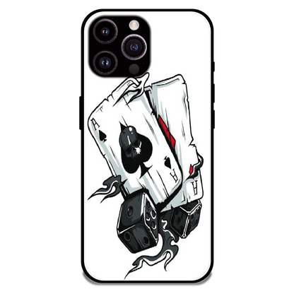 Aces & Dice - Glossy Metal Silicone Case For Apple iPhone 13 Pro