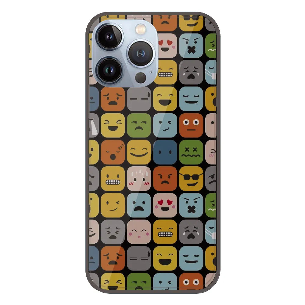 Colorful Expression Pattern - Printed Silicone Case For Apple iPhone 13 Pro