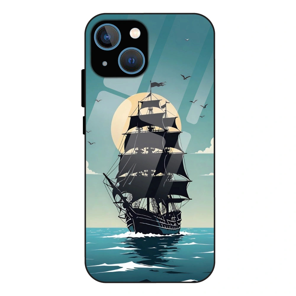 Nautical Sea Adventure - Glass Case For Apple iPhone 13