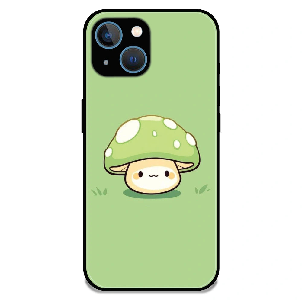 Cute Mushroom Character - Glossy Metal Silicone Case For Apple iPhone 13