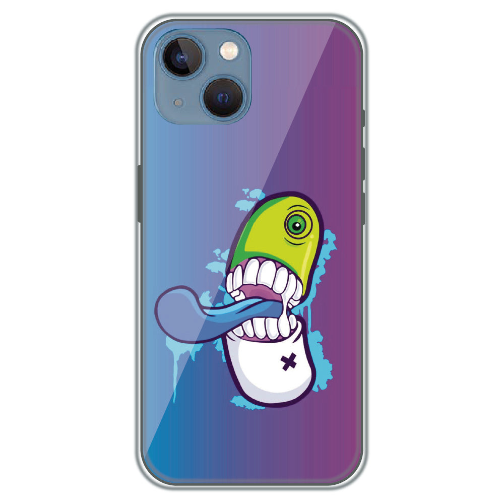 Chomp Pill Monster - Printed Silicone Case for Apple iPhone 13