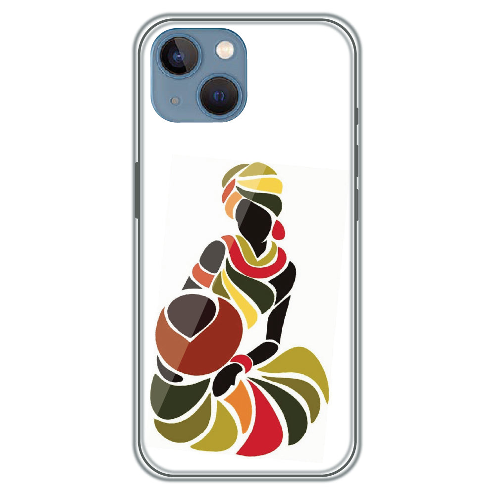 Colorful Silhouette - Printed Silicone Case for Apple iPhone 13