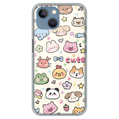 Cute Animal Friends - Printed Silicone Case for Apple iPhone 13