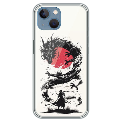 Dragon Samurai - Printed Silicone Case for Apple iPhone 13