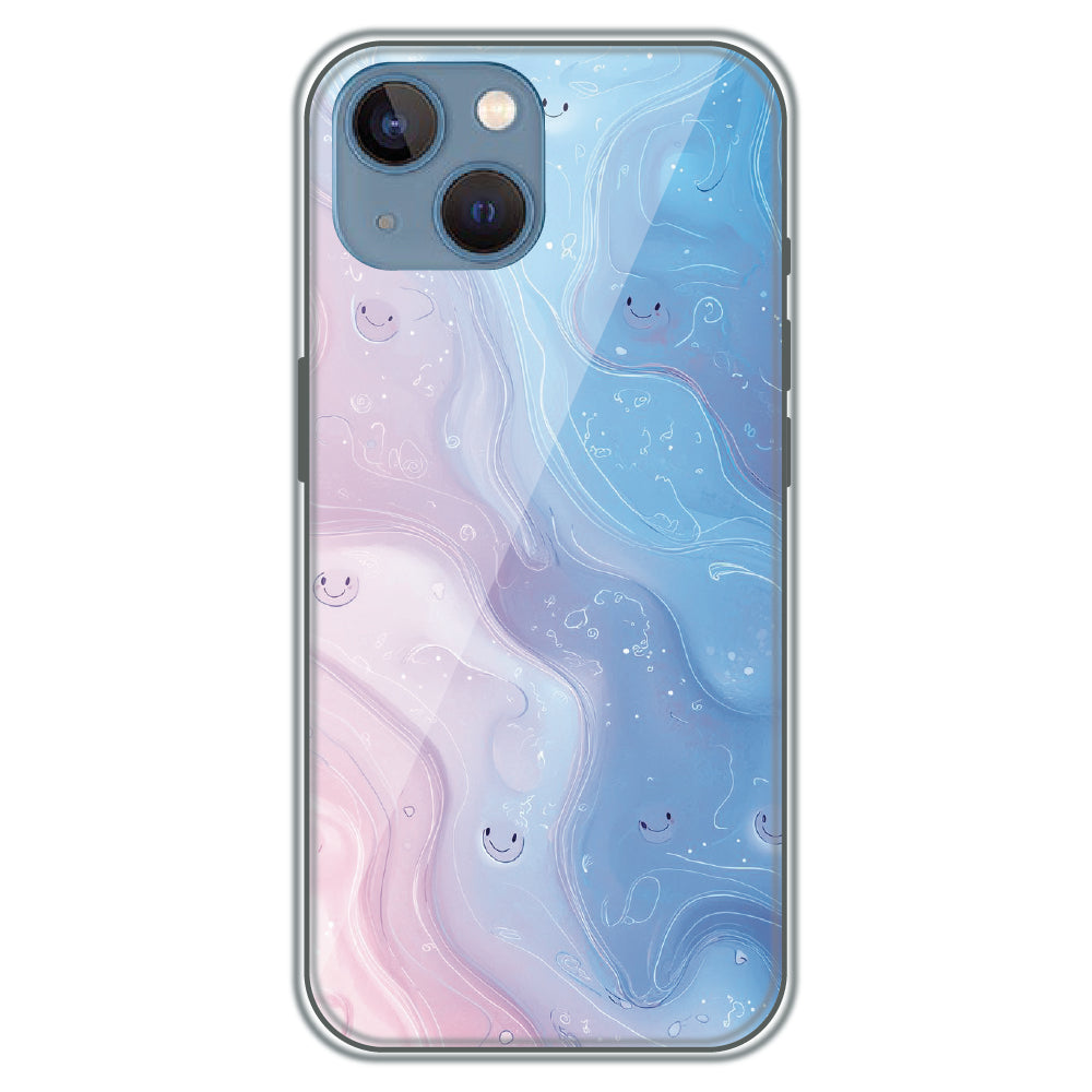 Dreamy Marble Smiles - Printed Silicone Case for Apple iPhone 13