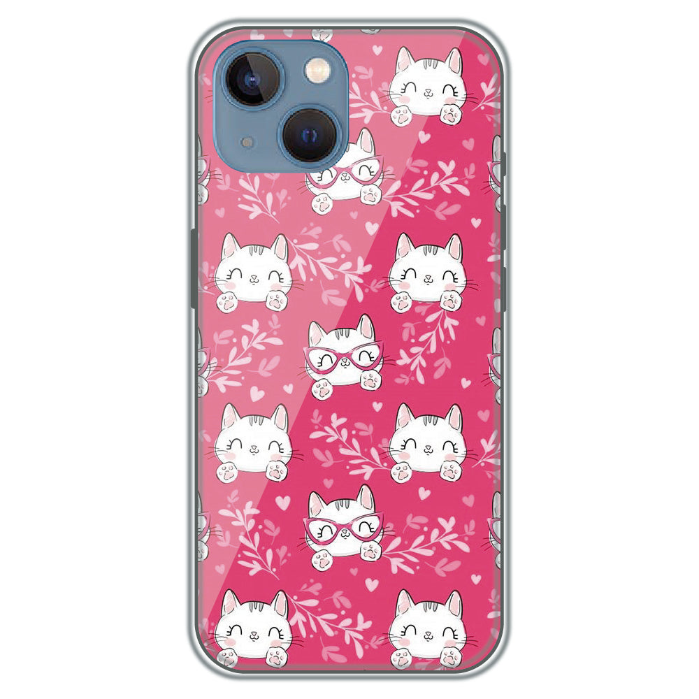 Kitty in Pink - Printed Silicone Case for Apple iPhone 13