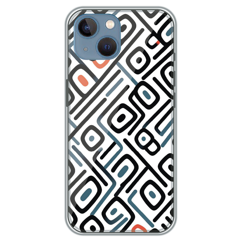 Monochrome Maze - Printed Silicone Case for Apple iPhone 13