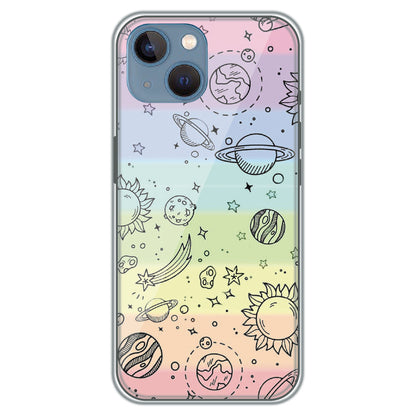 Pastel Galaxy Doodle - Printed Silicone Case for Apple iPhone 13