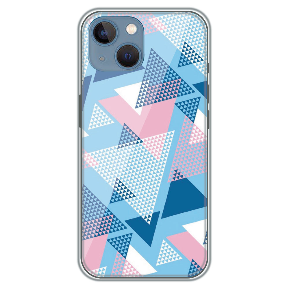 Pastel Triangles - Printed Silicone Case for Apple iPhone 13