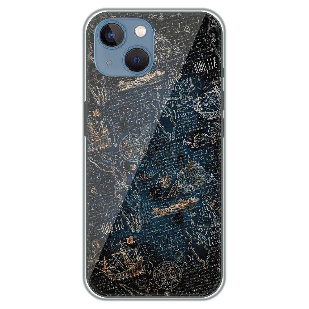 Pirate's Treasure Map - Printed Silicone Case for Apple iPhone 13