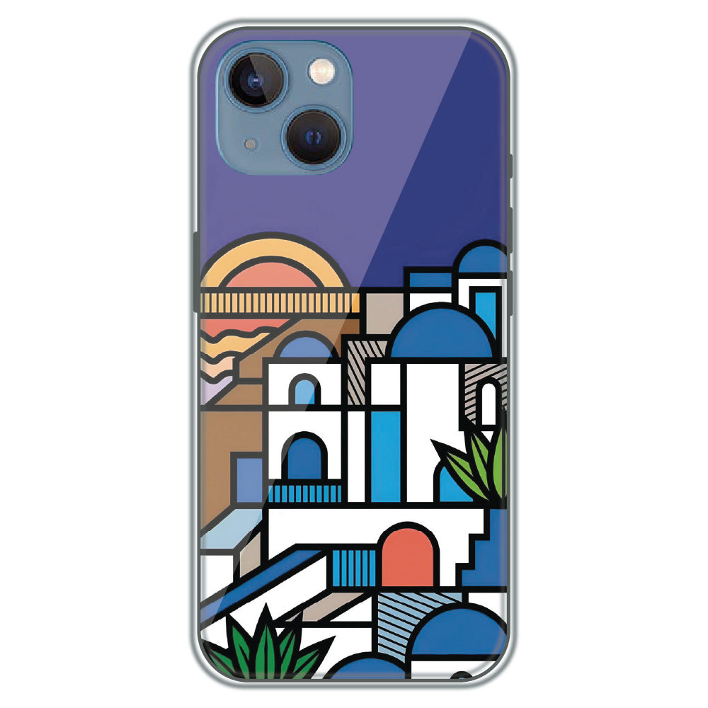 Santorini Streets - Printed Silicone Case for Apple iPhone 13