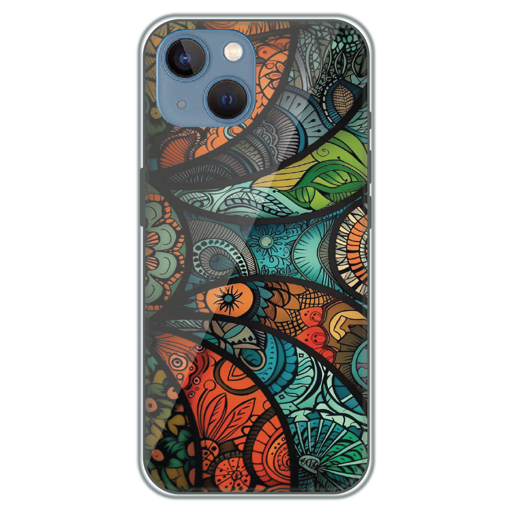 Stained Glass Paisley - Printed Silicone Case for Apple iPhone 13
