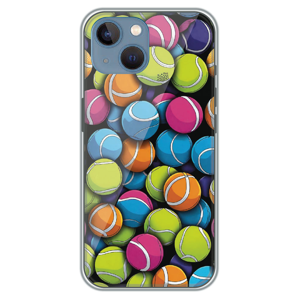 Tennis Ball Pile - Printed Silicone Case for Apple iPhone 13