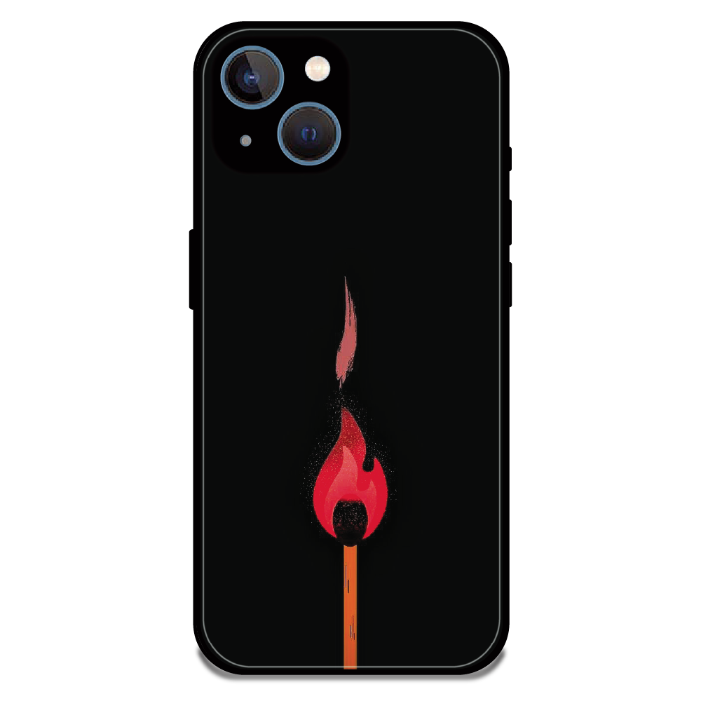 Burning Match - Glossy Metal Silicone Case For Apple iPhone 13