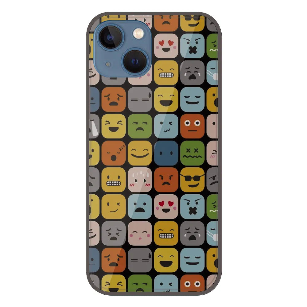 Colorful Expression Pattern - Printed Silicone Case For Apple iPhone 13