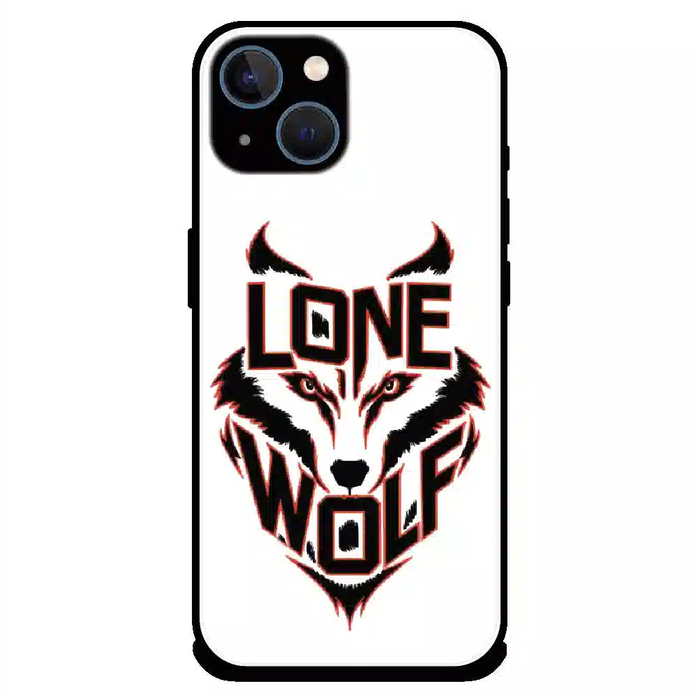 Lone Wolf Power Art - Glossy Metal Silicone Case For Apple iPhone 13